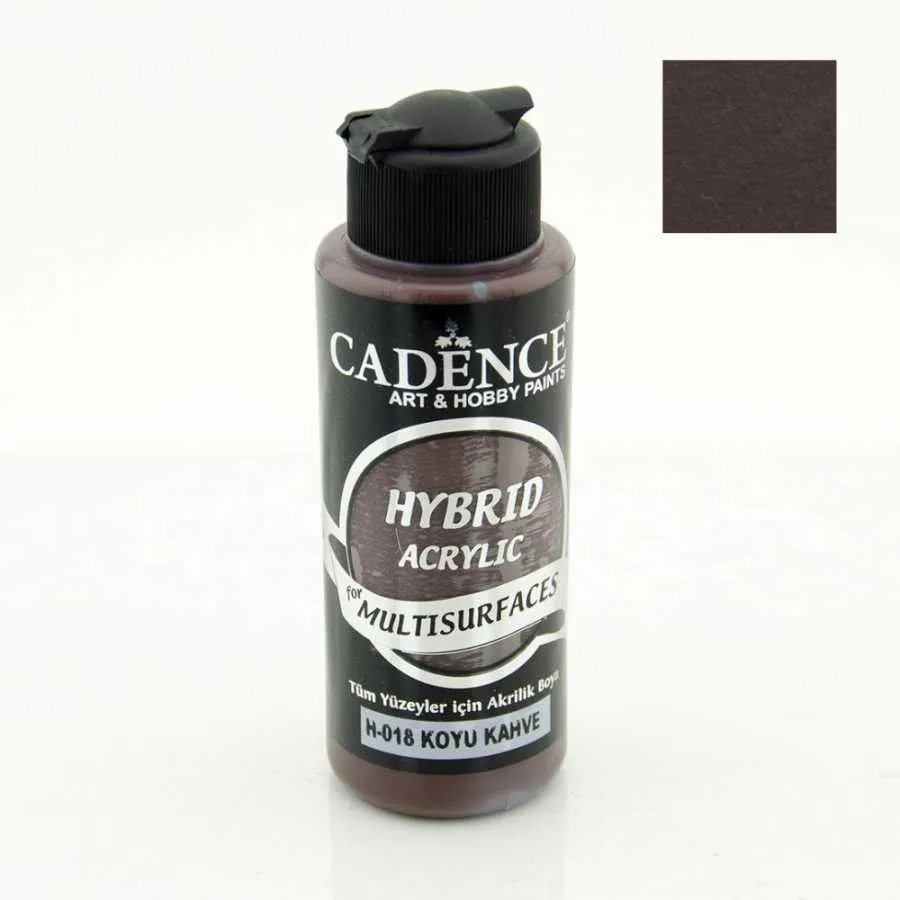 Cadence Hybrid Multisurfaces Akrilik Boya – H018:KOYU KAHVE 120ml