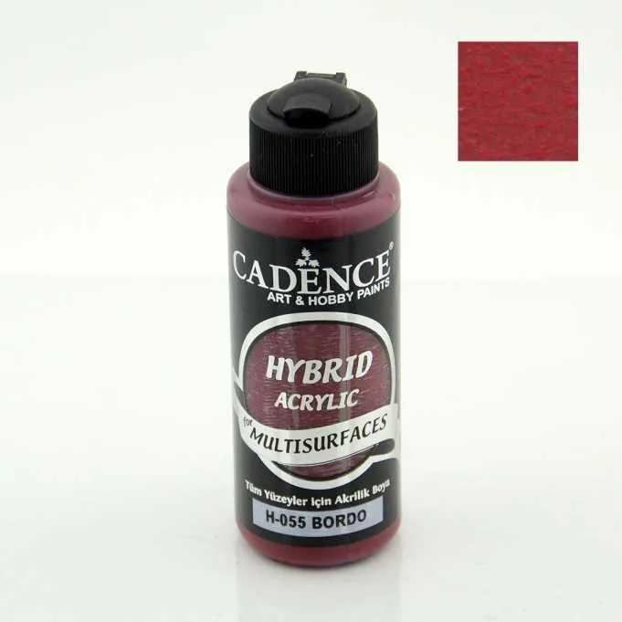 Cadence - Cadence Hybrid Multisurfaces Akrilik Boya – H055:BORDO 120ml