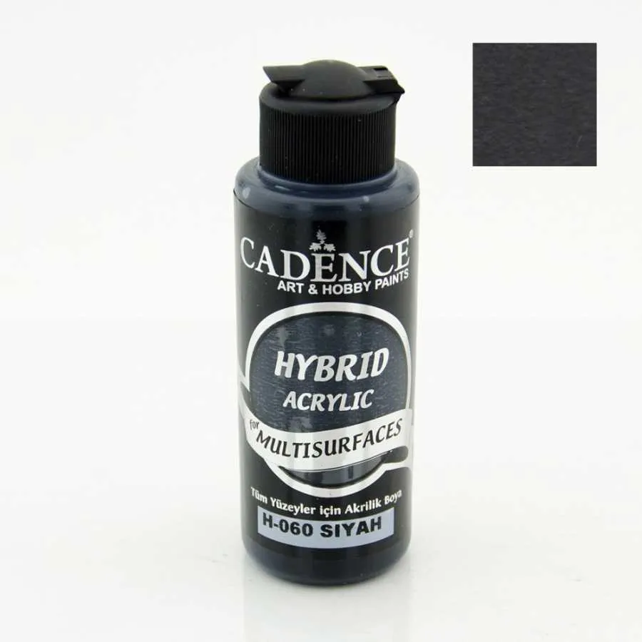 Cadence - Cadence Hybrid Multisurfaces Akrilik Boya – H060:SİYAH 120ml