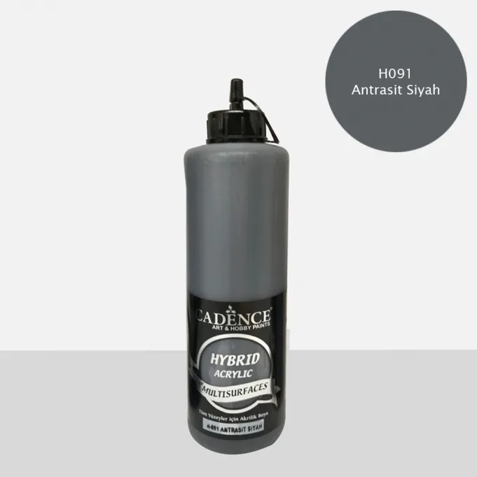 Cadence - Cadence Hybrid Multisurfaces Akrilik Boya – H091:ANTRASİT SİYAH 500ml